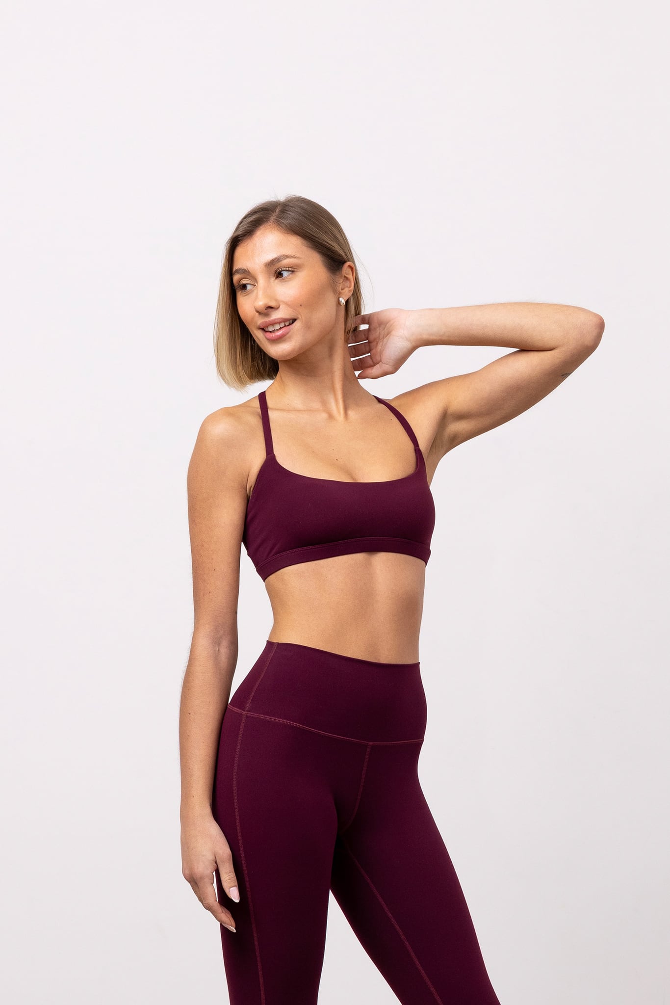 Flex Bounce Top Burgundee