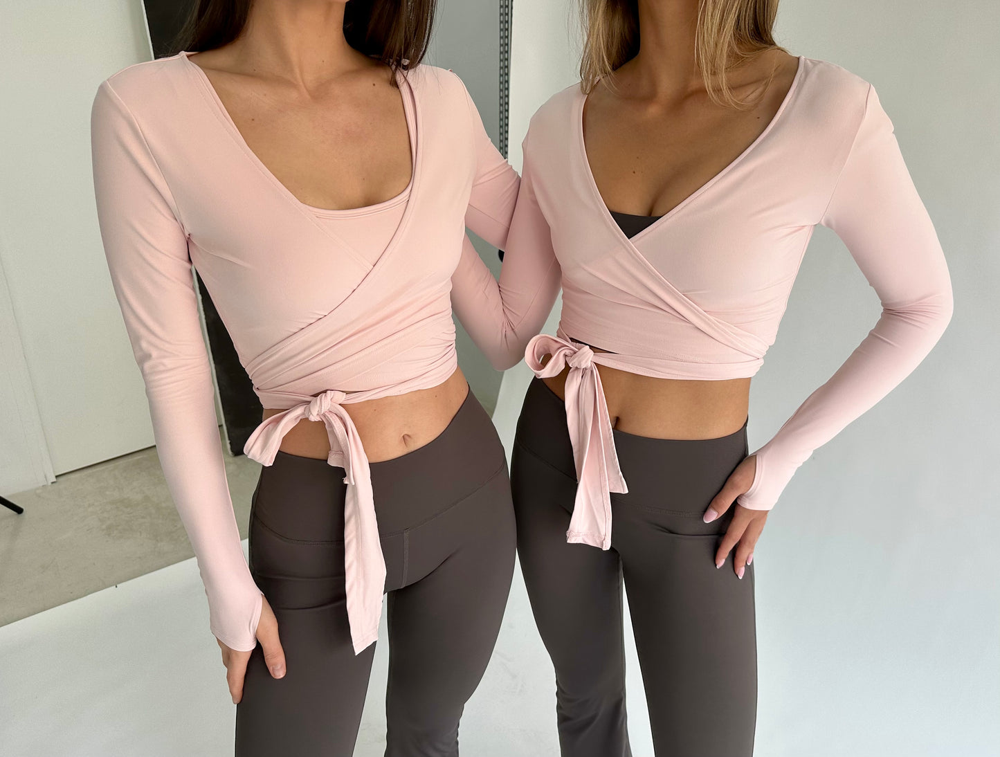 Ballerina Wrap Top Icy Pink