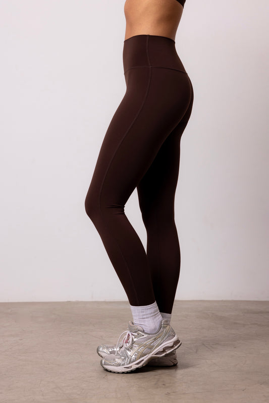Sleek High-Rise Leggings Hot Cocoa